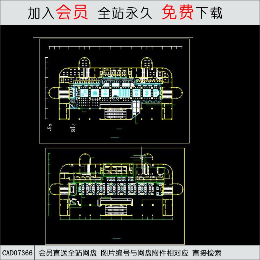 快餐厅天花和平面图-CAD方案平面图/立剖面图/施工图系列