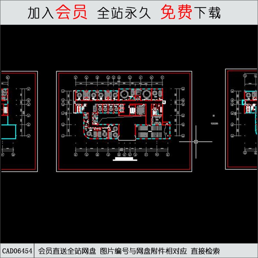 星月大酒店平面布置图-CAD方案平面图/立剖面图/施工图系列