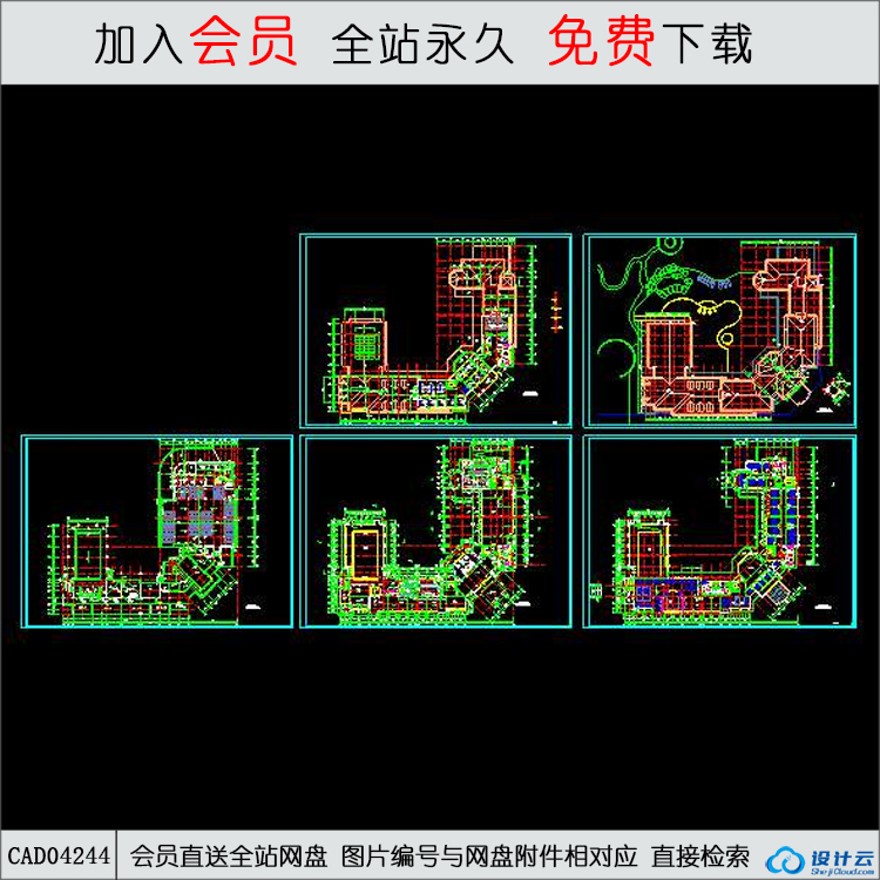 CAD某设计单位高层住宅住宅设计-CAD方案平面图/立剖面图/施工图系列