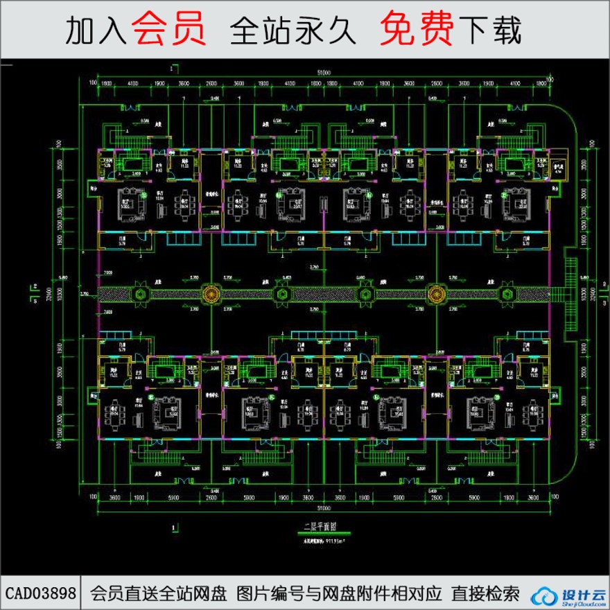 A2-8-宁波金色港湾住宅-28-CAD方案平面图/立剖面图/施工图系列