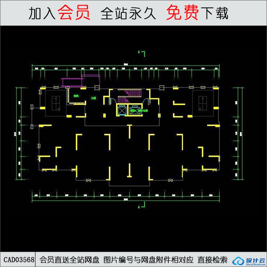 CAD金色悦城高层住宅住宅-CAD方案平面图/立剖面图/施工图系列