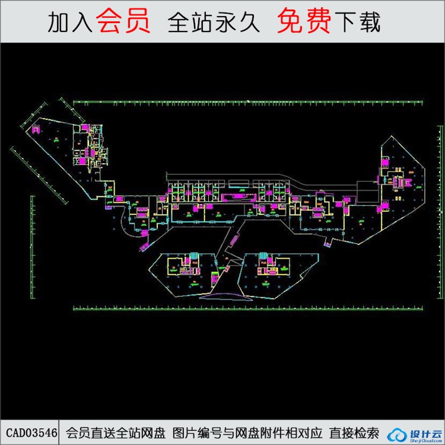 CAD财信城市规划设计广场1，2号楼住宅平立剖面图-CAD方案平面图/立剖面图/施工图系列