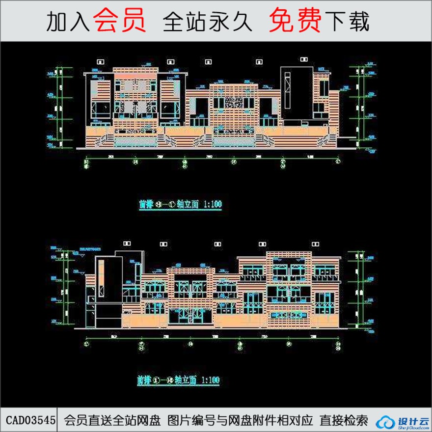 CAD阿卡迪亚8号楼住宅平立剖全-CAD方案平面图/立剖面图/施工图系列