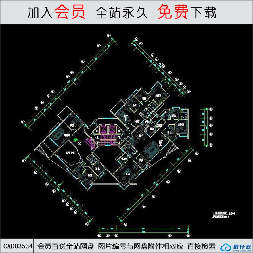 CAD中建国际中海深圳湾畔1栋住宅-CAD方案平面图/立剖面图/施工图系列