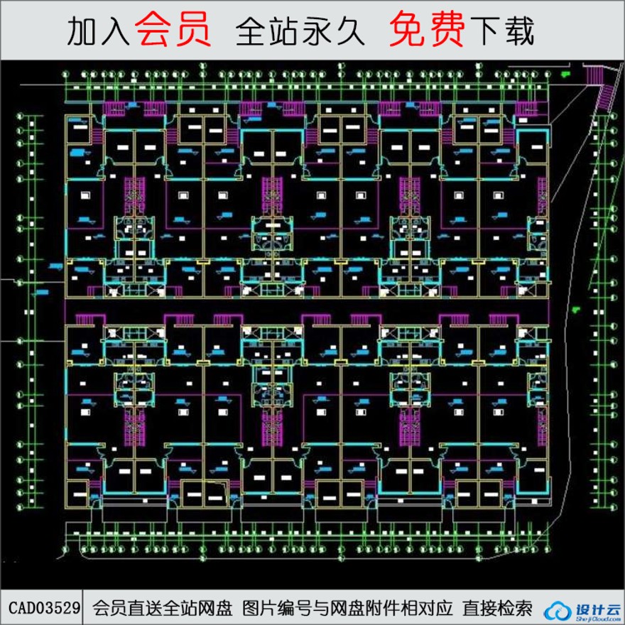 CAD住宅全图-CAD方案平面图/立剖面图/施工图系列