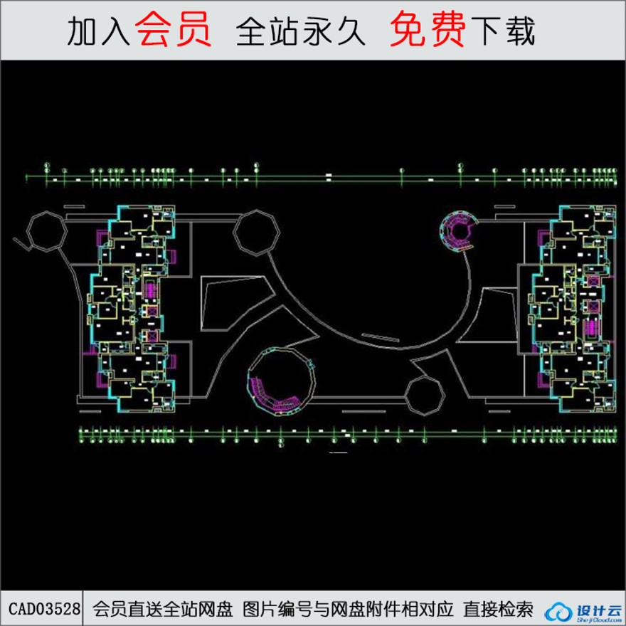 CAD住宅-CAD方案平面图/立剖面图/施工图系列