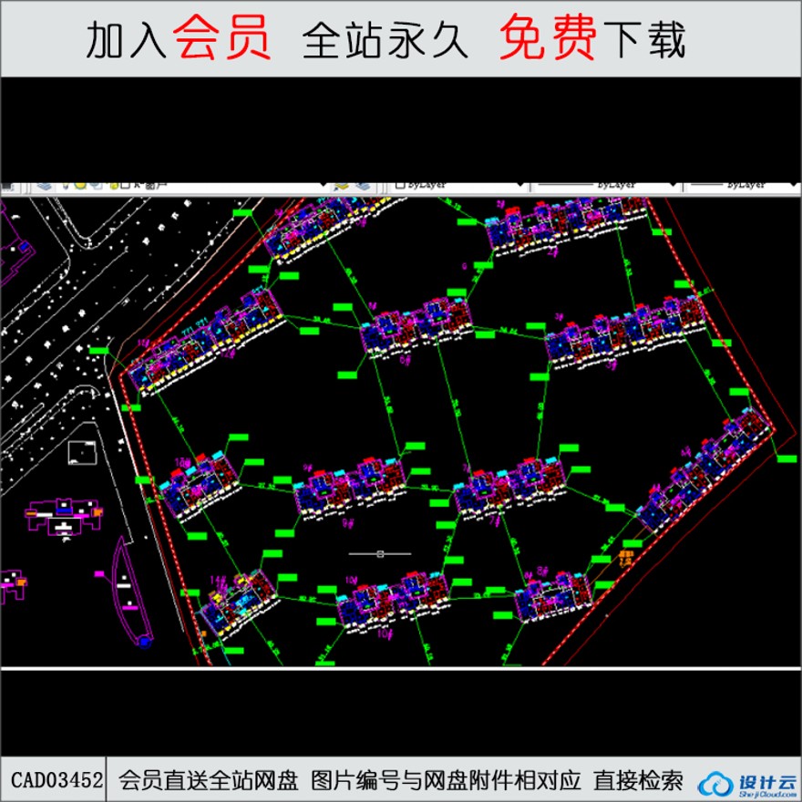 CAD苏州中海户型-CAD方案平面图/立剖面图/施工图系列