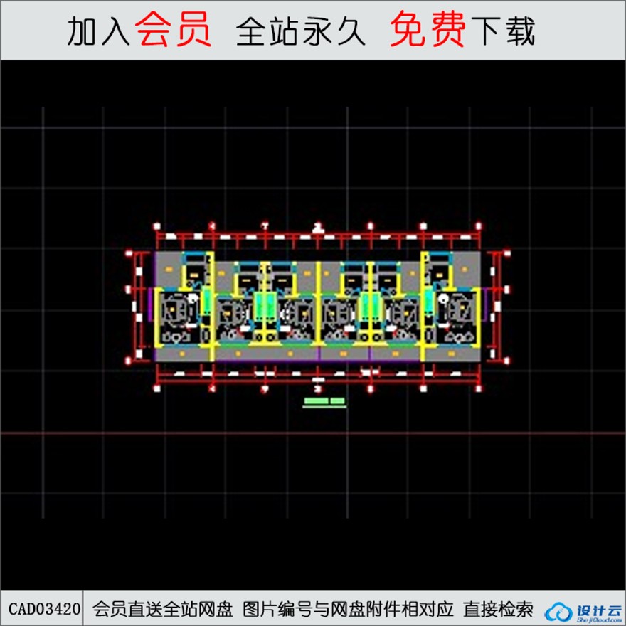 CAD绝对实用的户型-CAD方案平面图/立剖面图/施工图系列