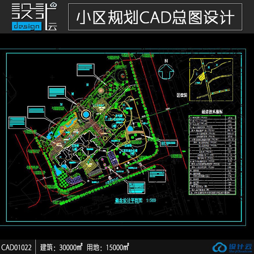 一套居住高层住宅公寓居住小区洋房规划住宅建筑方案设计CAD图纸建筑面积3