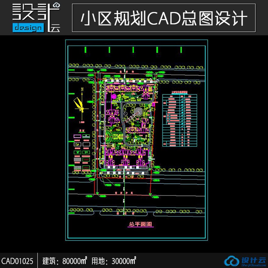 一套居住高层住宅公寓居住小区洋房规划住宅建筑方案设计CAD图纸建筑面积8