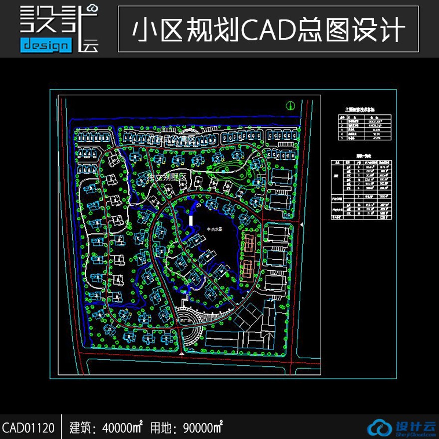 高层住宅公寓居住小区洋房规划住宅建筑方案设计CAD图纸建筑面积4万㎡