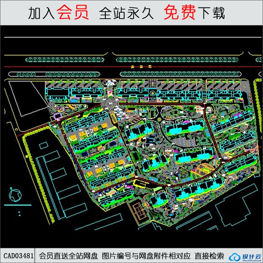 小区详细规划-CAD方案平面图/立剖面图/施工图系列