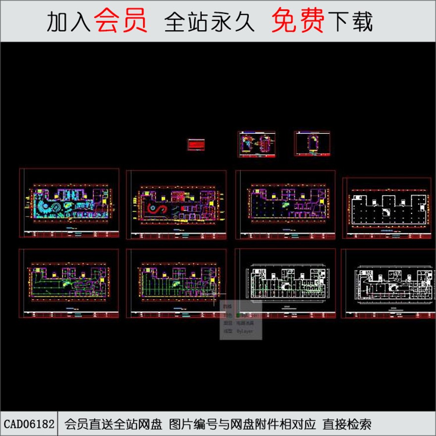 咖啡馆装修方案图-CAD方案平面图/立剖面图/施工图系列