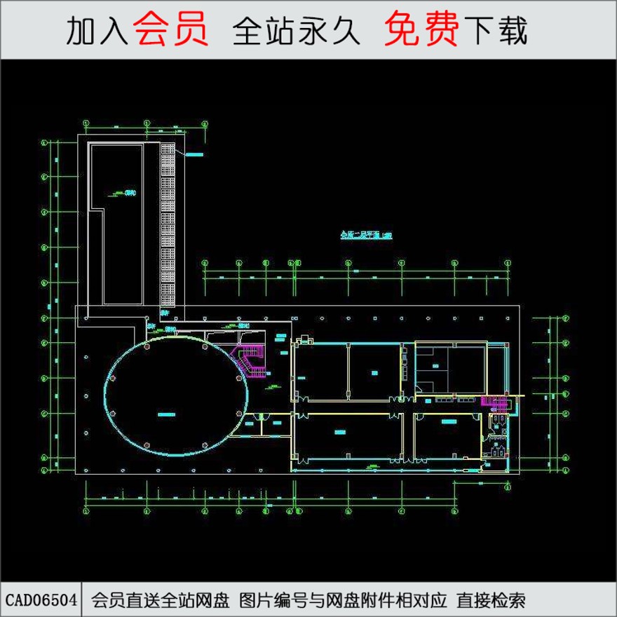 万科四季花城会所平立剖全-CAD方案平面图/立剖面图/施工图系列