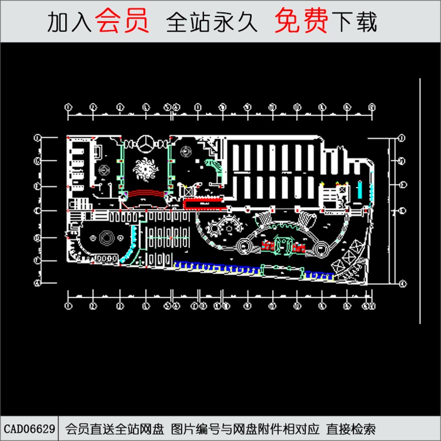 北京金富源俱乐部装修图-CAD方案平面图/立剖面图/施工图系列