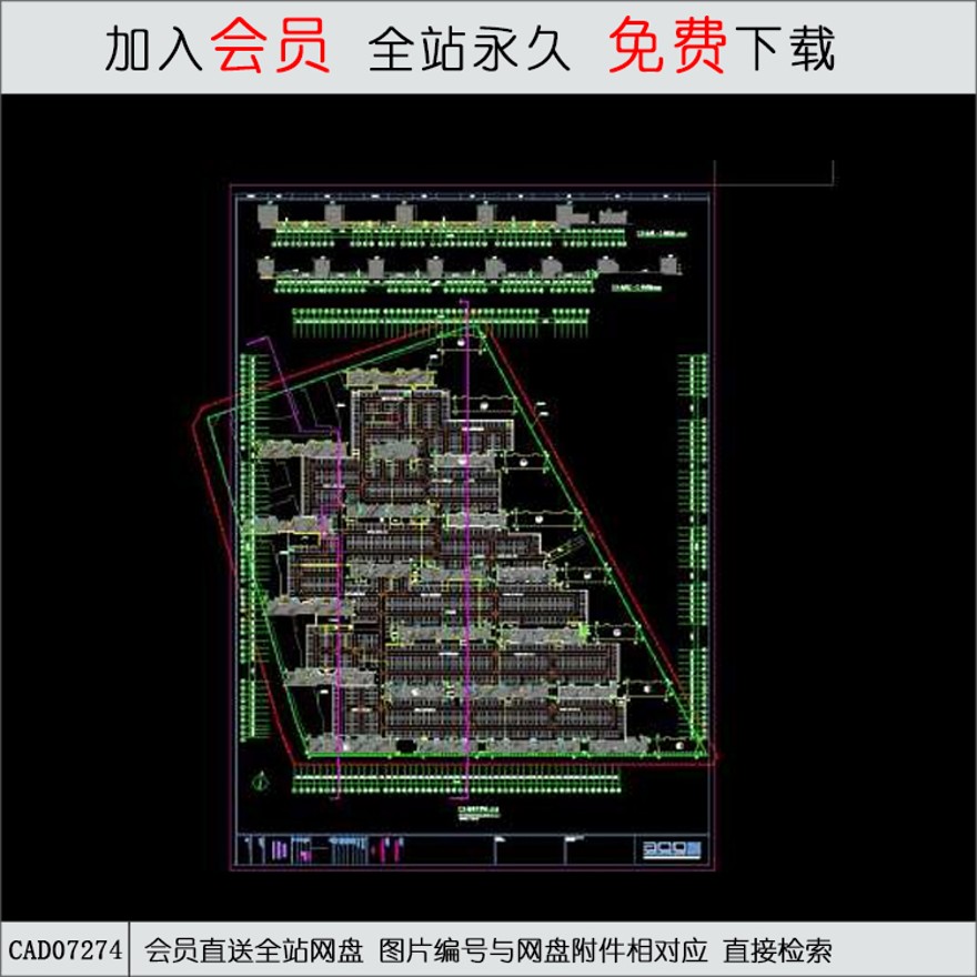 地库CAD施工图-CAD方案平面图/立剖面图/施工图系列