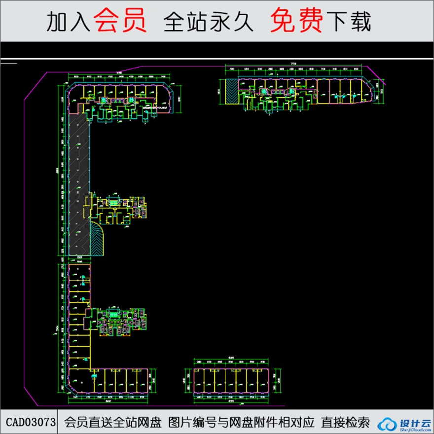 综合商业体平面图cad-CAD方案平面图/立剖面图/施工图系列