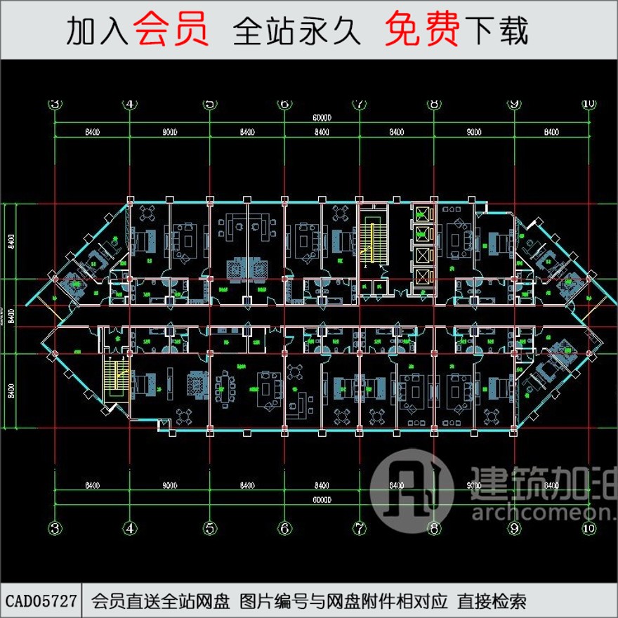 商业设计综合体方案图纸设计图纸-CAD方案平面图/立剖面图/施工图系列