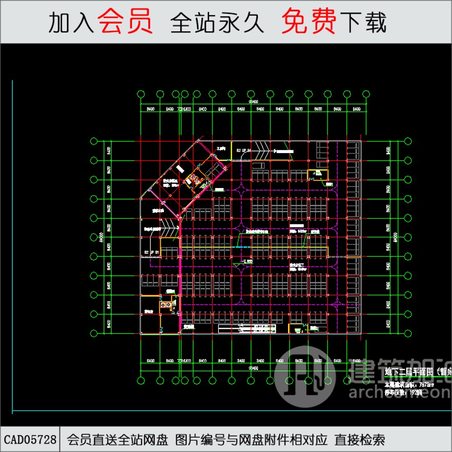 商业最终平面0809核对面积-CAD方案平面图/立剖面图/施工图系列