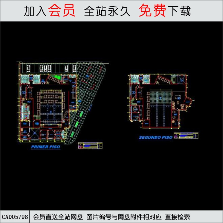 商业图CAD总平面-CAD方案平面图/立剖面图/施工图系列