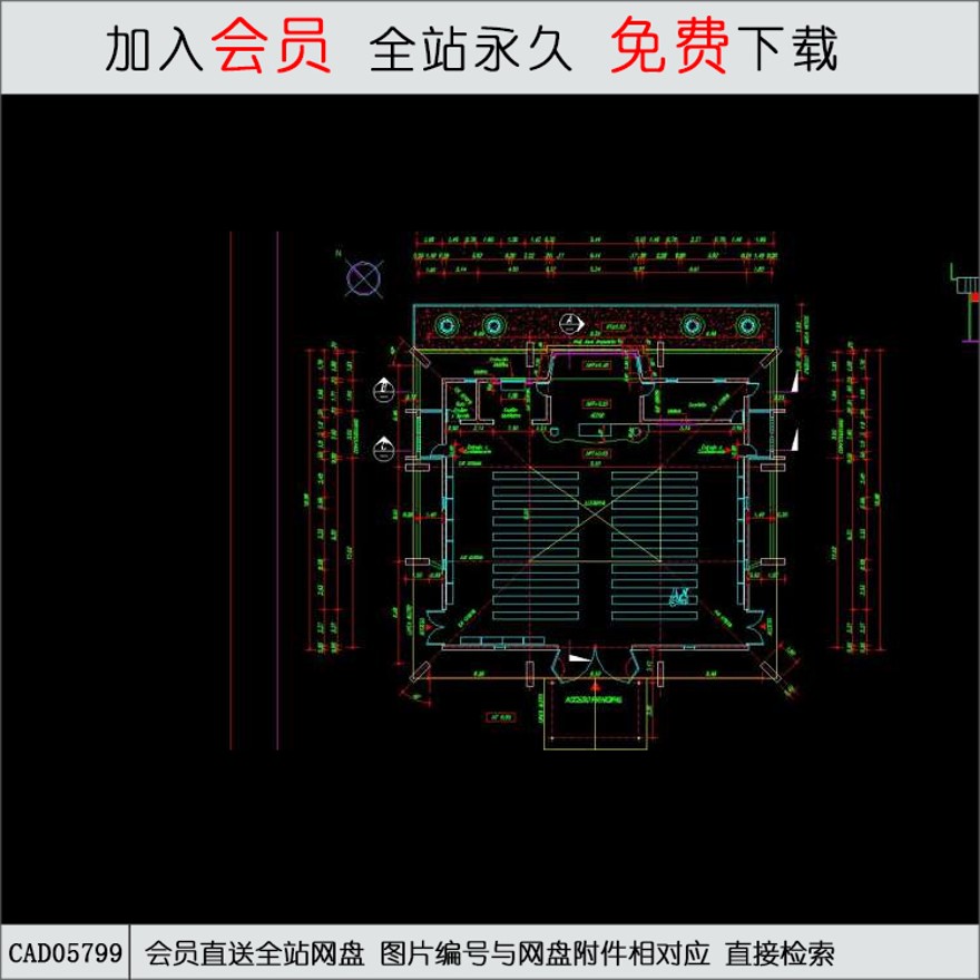 商业设计建筑-CAD方案平面图/立剖面图/施工图系列