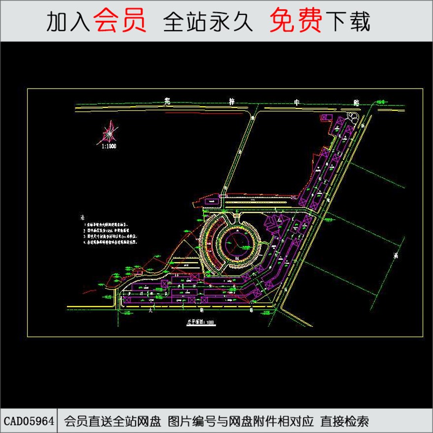 步行街规划图-CAD方案平面图/立剖面图/施工图系列