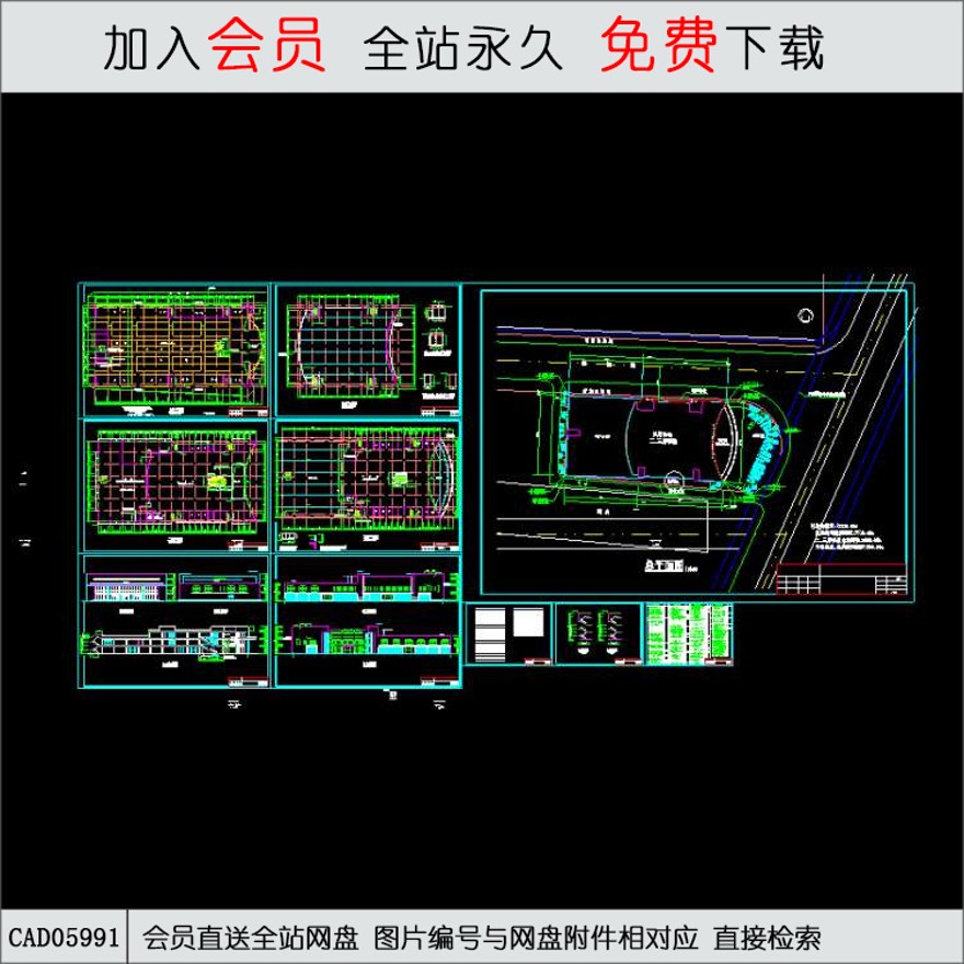 龙归商贸城-CAD方案平面图/立剖面图/施工图系列