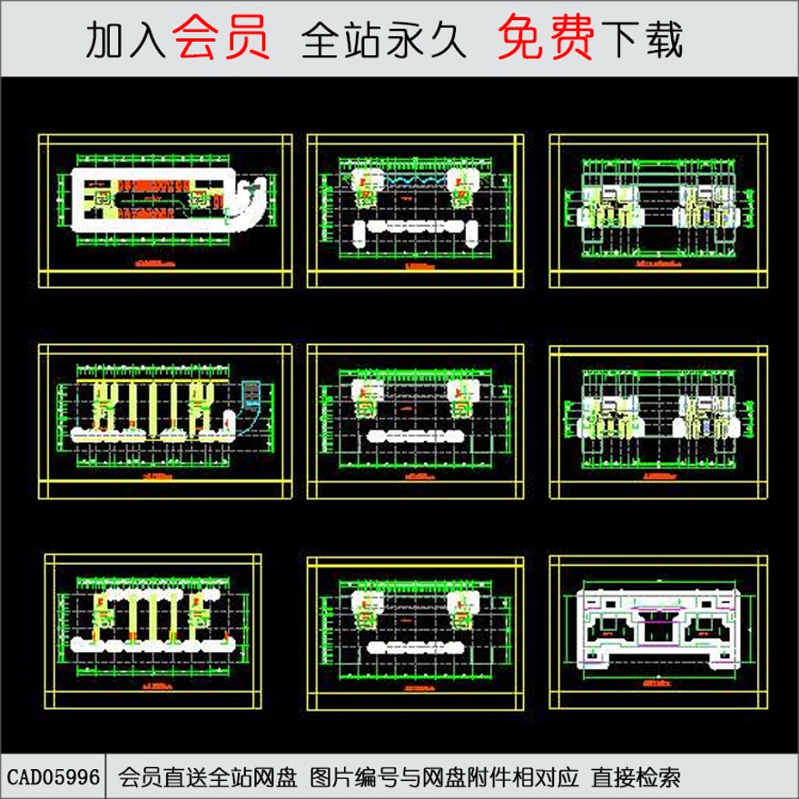 名士商住楼方案图.-CAD方案平面图/立剖面图/施工图系列