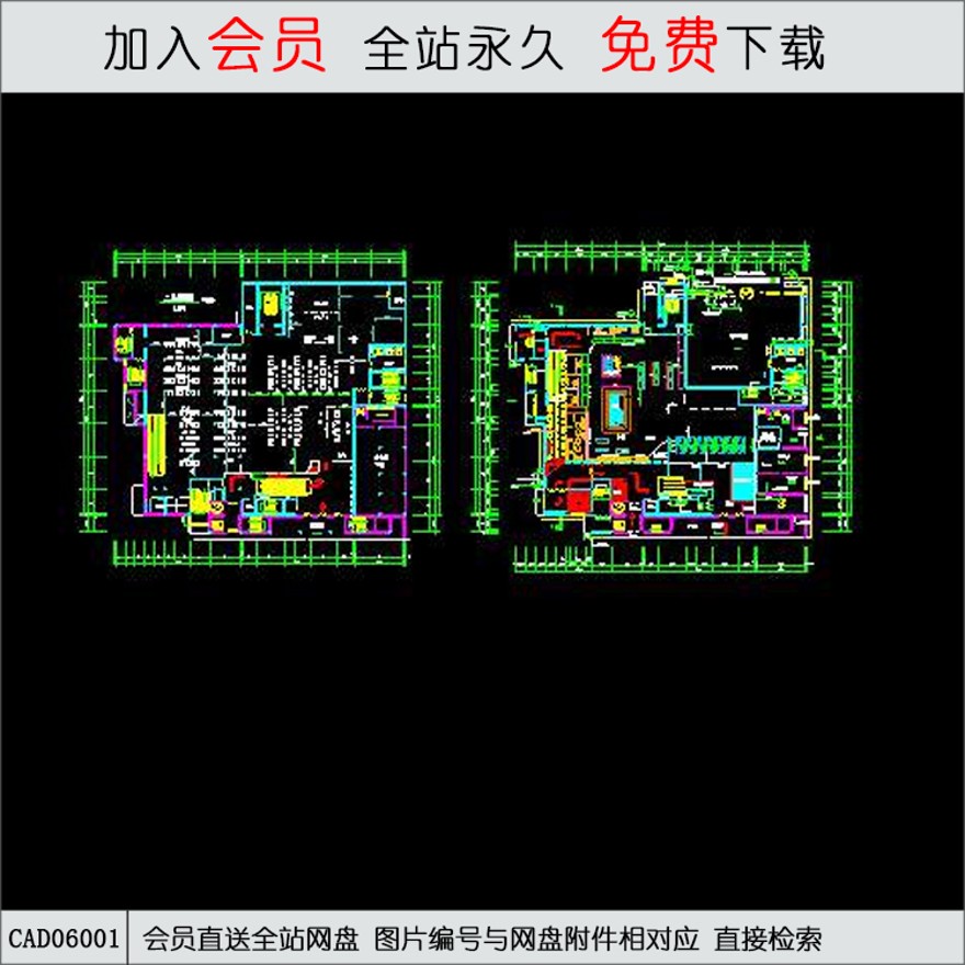 某超市建筑施工图-CAD方案平面图/立剖面图/施工图系列