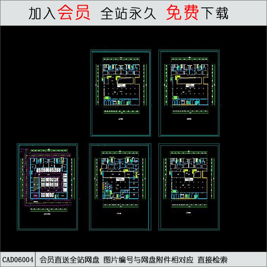 某规模化商场方案-CAD方案平面图/立剖面图/施工图系列