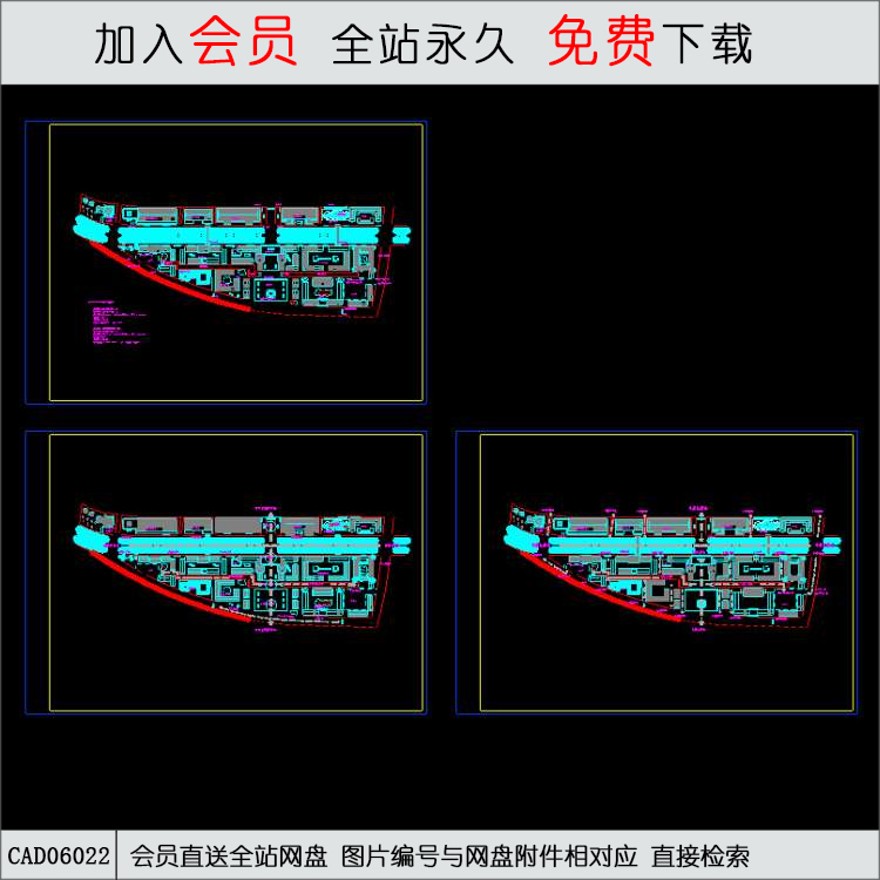 某商贸区规划方案图.-CAD方案平面图/立剖面图/施工图系列