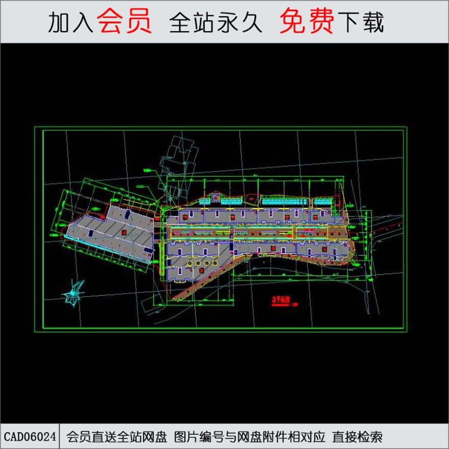 某商贸区规划图CAD施工图-CAD方案平面图/立剖面图/施工图系列