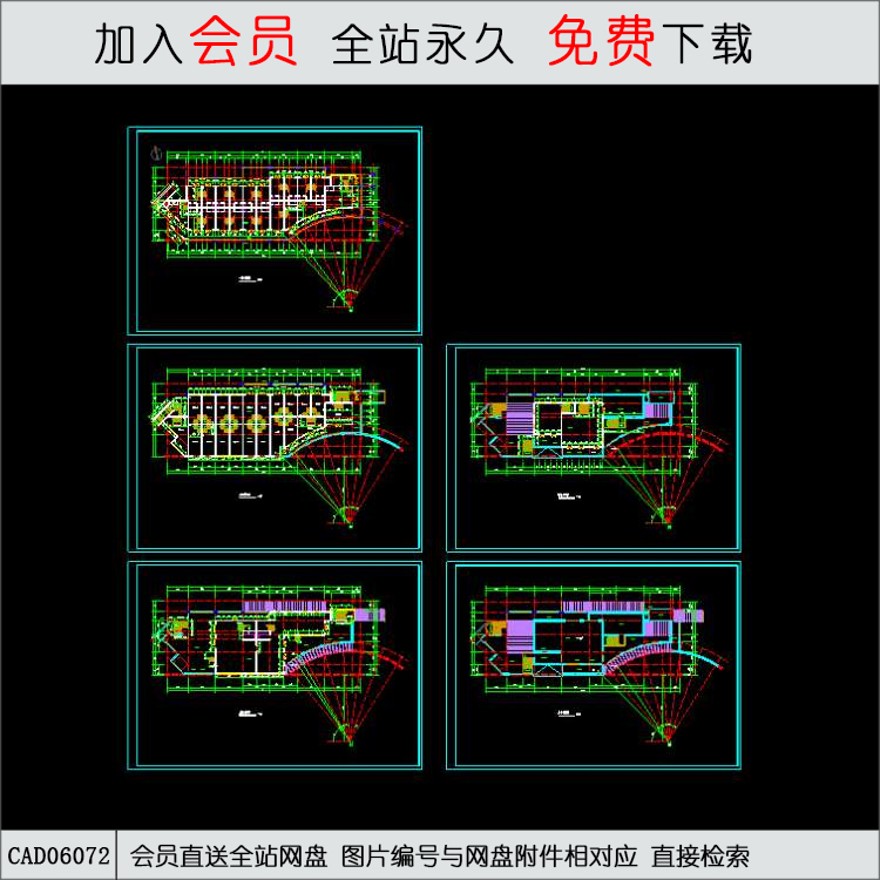 商业街施工图-CAD方案平面图/立剖面图/施工图系列