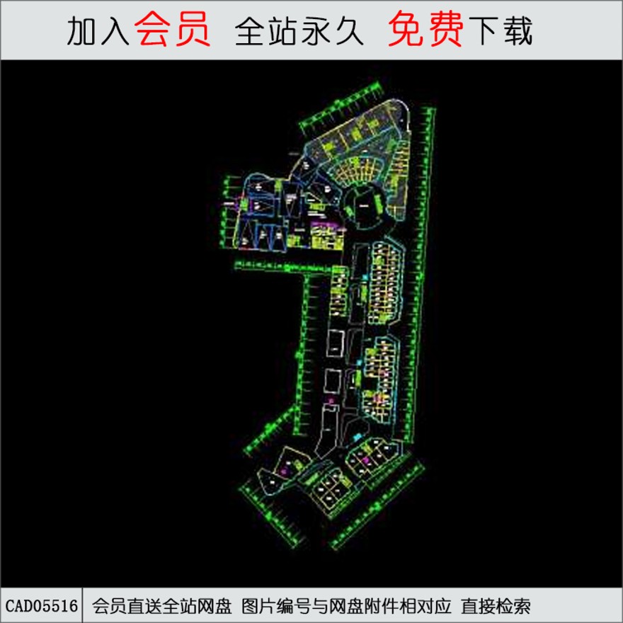 影剧院平面图纸-CAD方案平面图/立剖面图/施工图系列