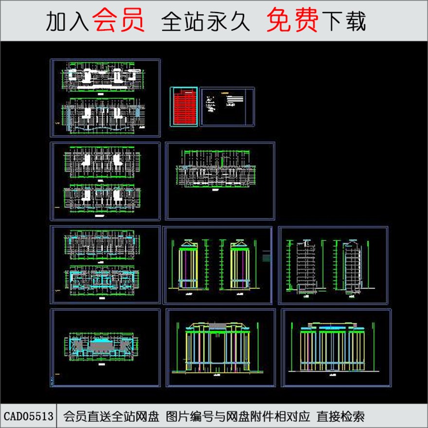 上海证大家园三期住宅小区（北区）.d-CAD方案平面图/立剖面图/施工图系列