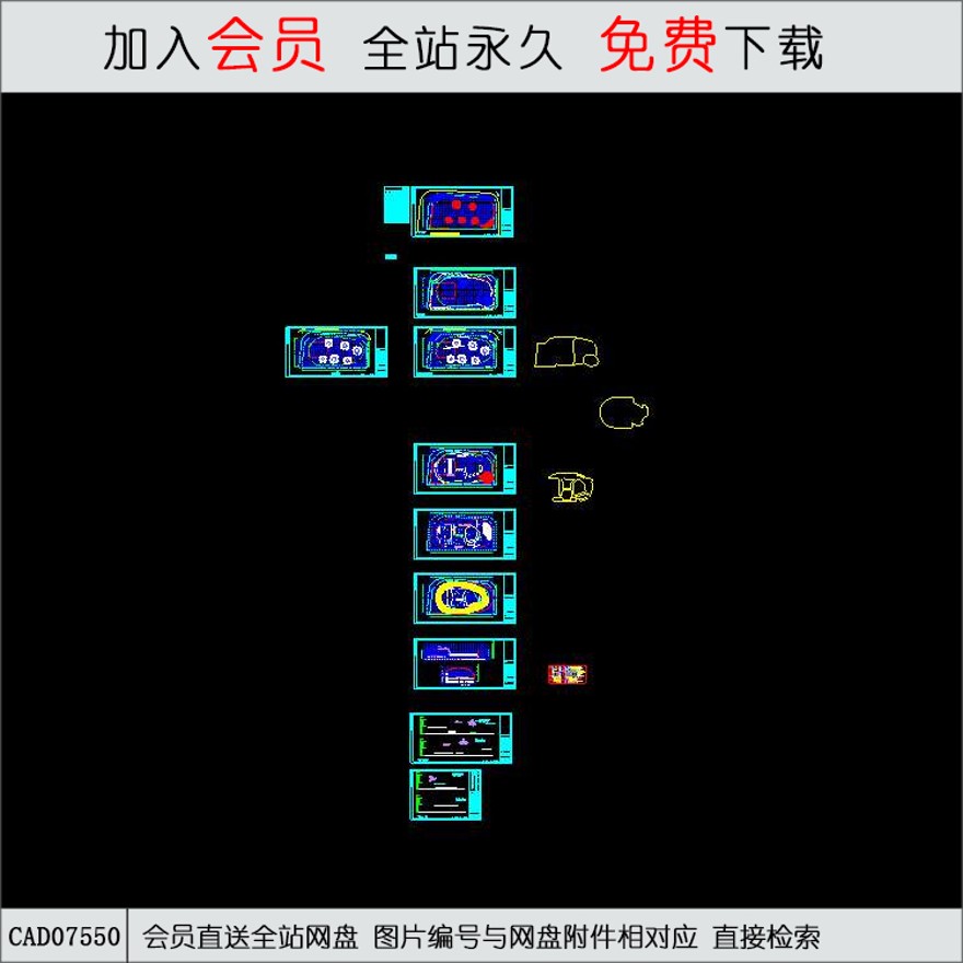 博物馆设计-CAD方案平面图/立剖面图/施工图系列