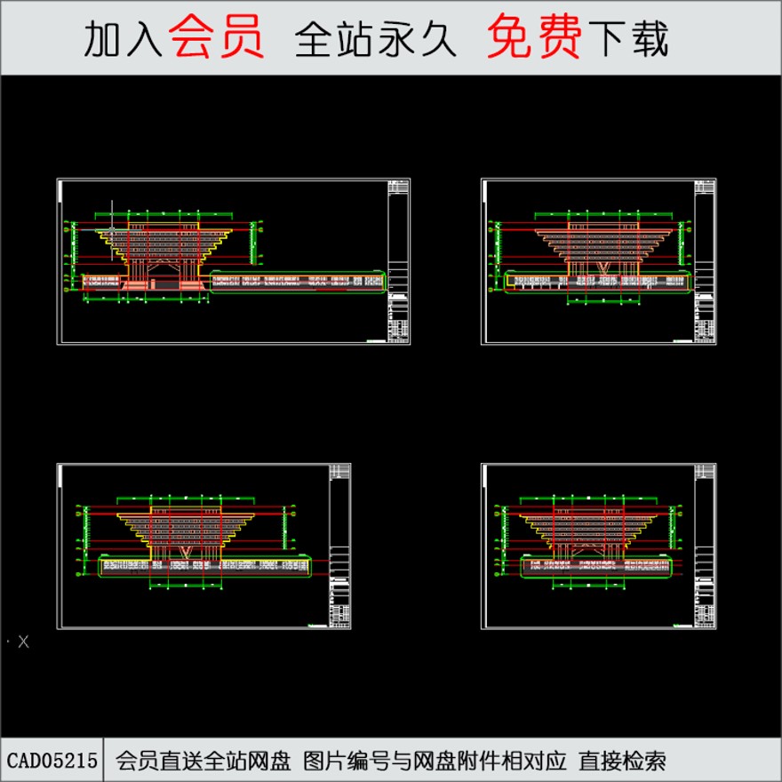 上海世博会中国馆cad全套图纸-CAD方案平面图/立剖面图/施工图系列