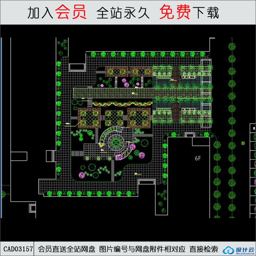 单体建筑内部室外环境设计-CAD方案平面图/立剖面图/施工图系列