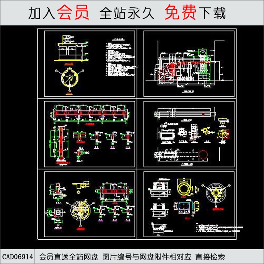 江畔明珠小区大门-CAD方案平面图/立剖面图/施工图系列