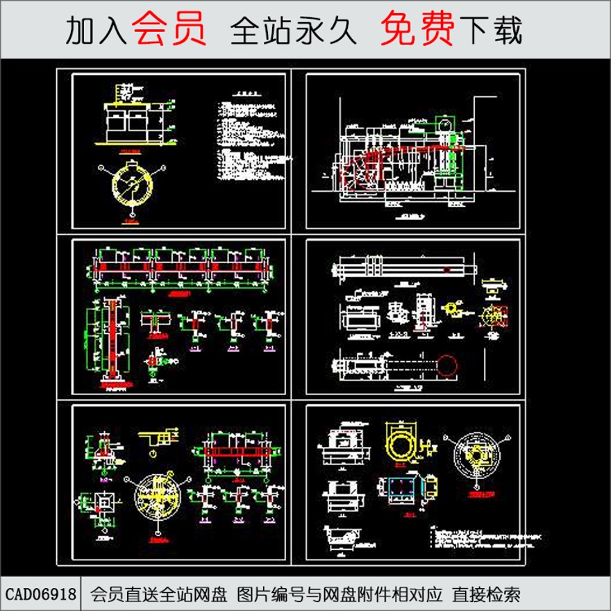 江畔明珠小区大门-CAD方案平面图/立剖面图/施工图系列