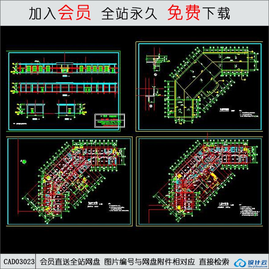 娱乐城方案图-CAD方案平面图/立剖面图/施工图系列