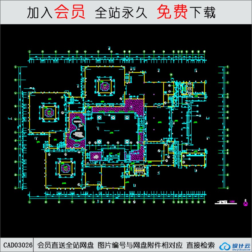 文化休闲创意娱乐中心平面图-CAD方案平面图/立剖面图/施工图系列