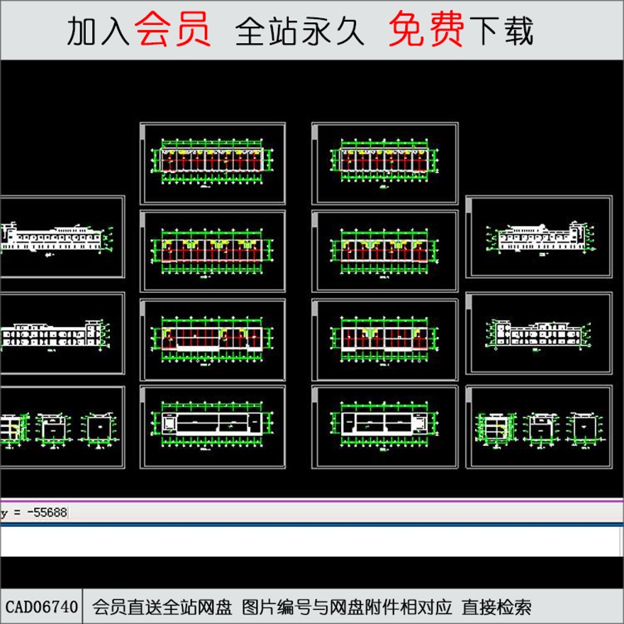 徽派建筑施工图-CAD方案平面图/立剖面图/施工图系列