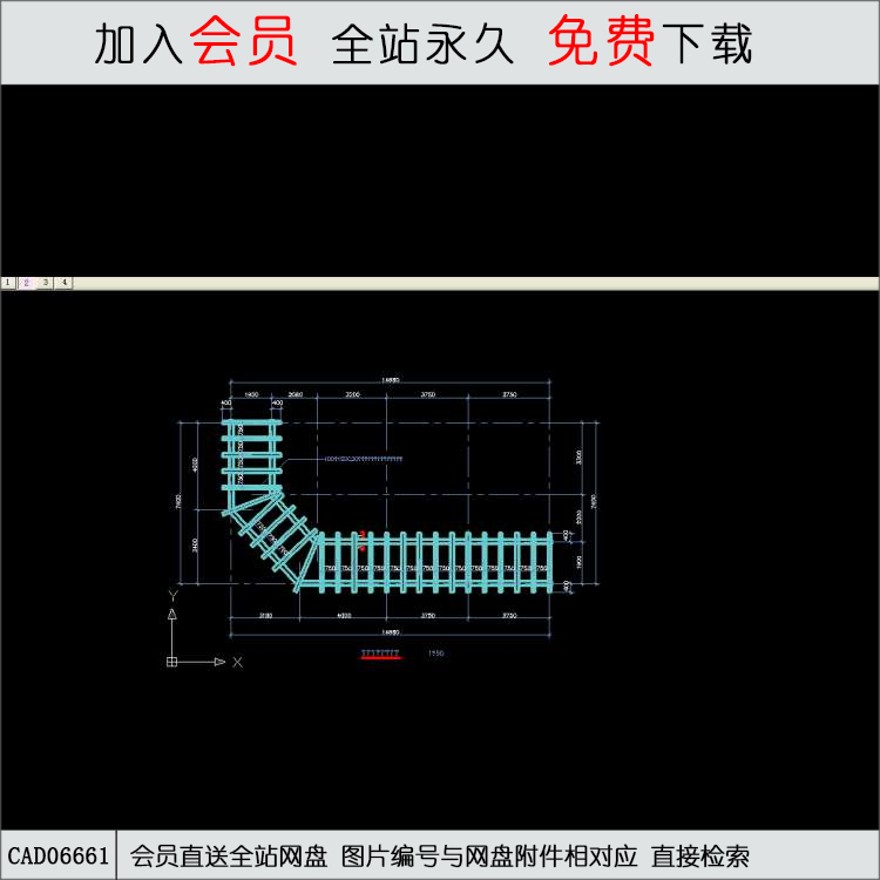 廊子施工图-CAD方案平面图/立剖面图/施工图系列