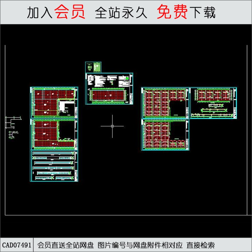 粉皮厂建筑-CAD方案平面图/立剖面图/施工图系列