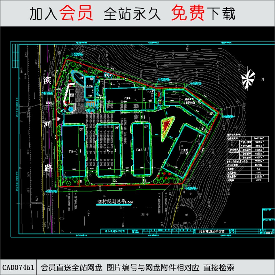 厂区规划方案-CAD方案平面图/立剖面图/施工图系列