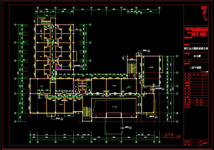 办公楼建筑CAD图纸/设计院参考方案/施工图/CAD素材建筑景观规划资料/1.84GB-CAD方案平面图/立剖面图/施工图系列