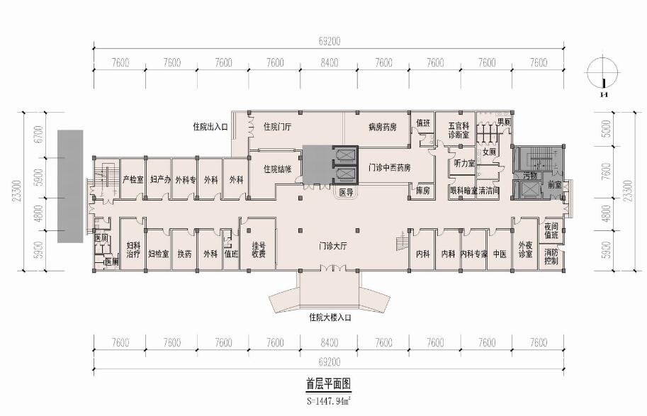 (1)医院CAD图纸-CAD方案平面图/立剖面图/施工图系列