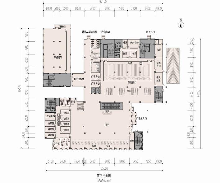 医院平面CAD图纸-CAD方案平面图/立剖面图/施工图系列