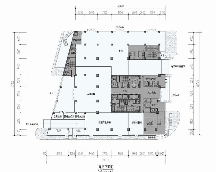 SYZHT-0038软件园办公CAD图纸-CAD方案平面图/立剖面图/施工图系列